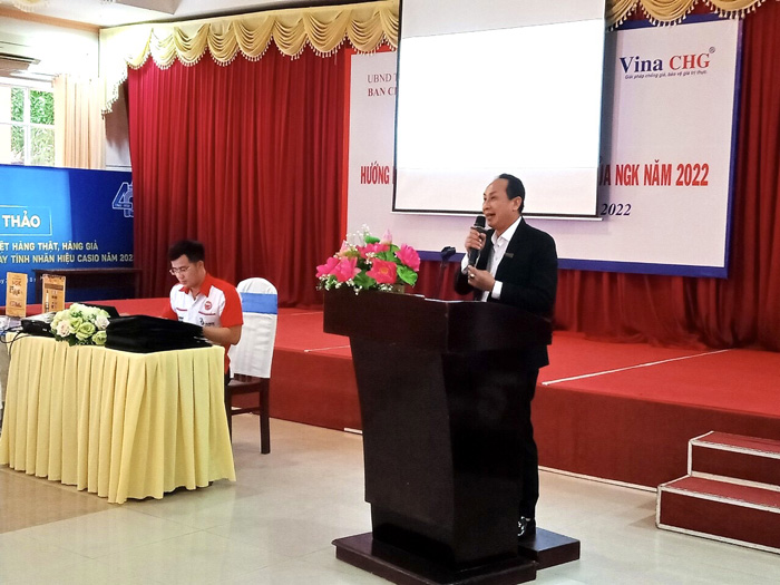 Ông Nguyễn Viết Hồng - Tổng giám đốc Vina CHG chia sẻ về các giải pháp chống hàng giả áp dụng nền tảng số, công nghệ truy xuất nguồn gốc tích hợp chống hàng giả.