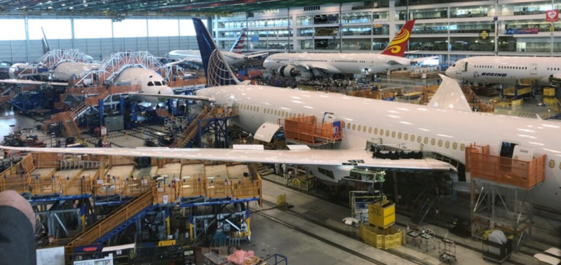 Máy bay Boeing 787 Dreamliners đang được lắp ráp tại South Carolina, Mỹ. Ảnh internet