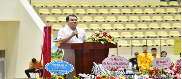 Tiến sĩ Nguyễn Ngọc Anh, Vụ trưởng Vụ Thể thao quần chúng, Tổng cục TDTT phát biểu tại chương trình.