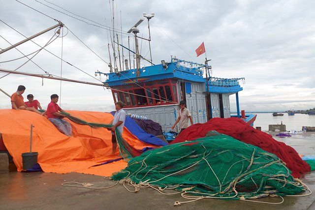 Hầu hết tàu thuyền tỉnh Quảng Trị đã vào neo đậu tránh trú bão an toàn