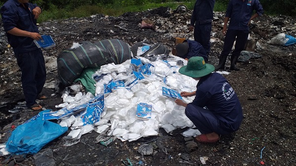 Cục Quản lý thị trường Tây Ninh xử phạt, buộc tiêu hủy 50.000 cái khẩu trang và nhiều sản phẩm giả mạo nhãn hiệu