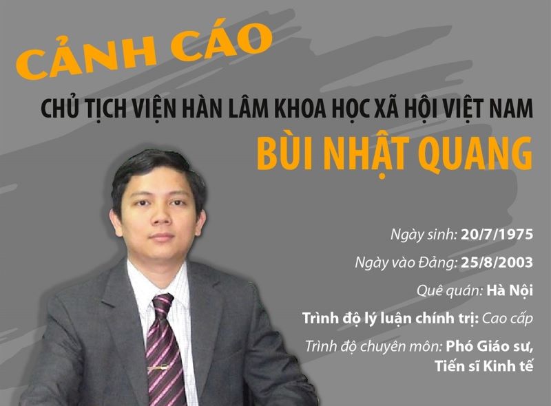 Bộ Chính trị kỷ luật cảnh cáo Chủ tịch Viện Hàn lâm Khoa học xã hội Việt Nam Bùi Nhật Quang