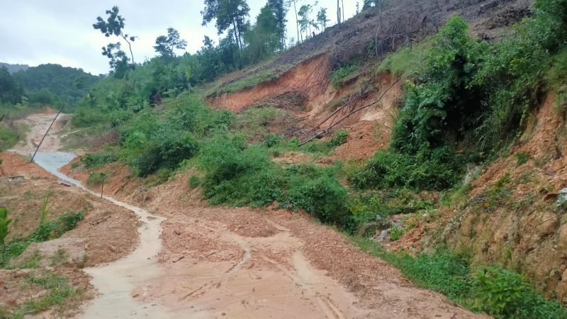 Mưa lớn gây sạt lở tại huyện miền núi Thường Xuân, tỉnh Thanh Hoá