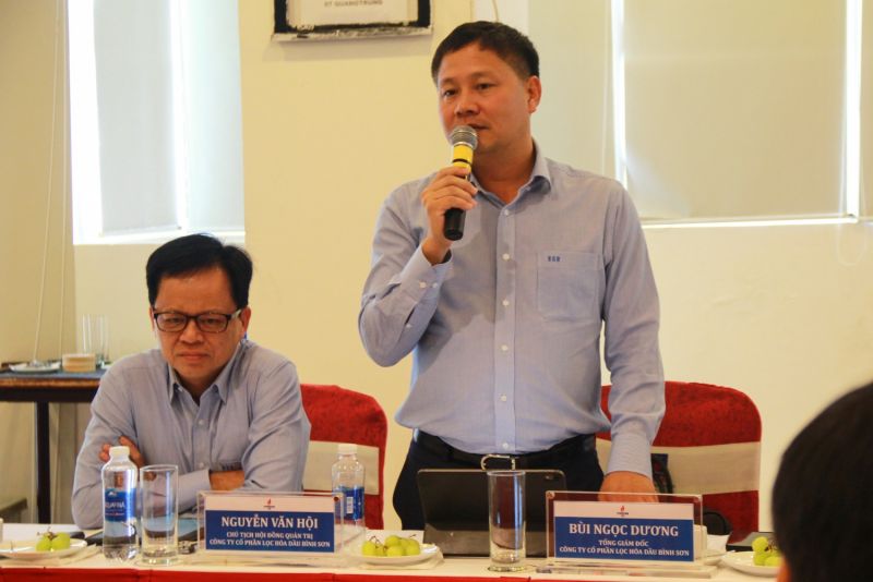 Tổng giám đốc BSR Bùi Ngọc Dương trình bày báo cáo