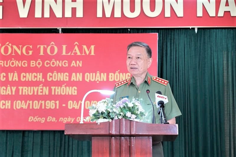 Đại tướng Tô Lâm phát biểu tại buổi gặp mặt