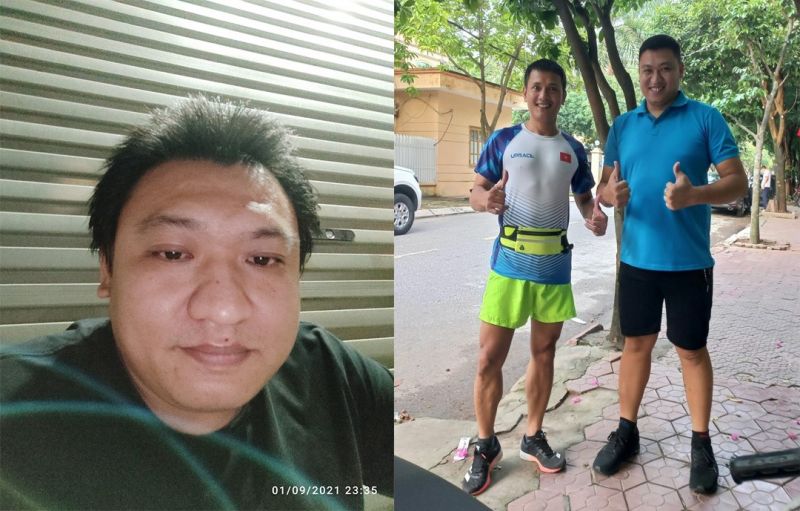 Ứng vi&ecirc;n Đặng Xu&acirc;n Trường trước v&agrave; sau khi giảm c&acirc;n