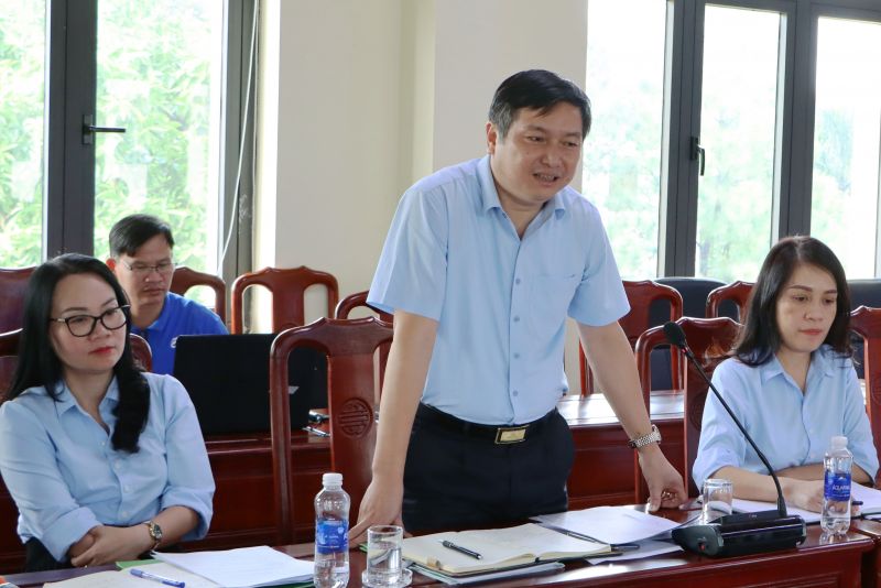 Trưởng Bạn Quản lý An toàn thực phẩm tỉnh Bắc Ninh Nguyễn Vinh Thanh phát biểu tại buổi làm việc