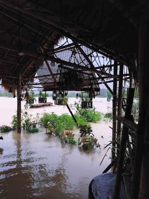 Nước ngập tại xã Hòa Bắc, huyện Hòa Vang
