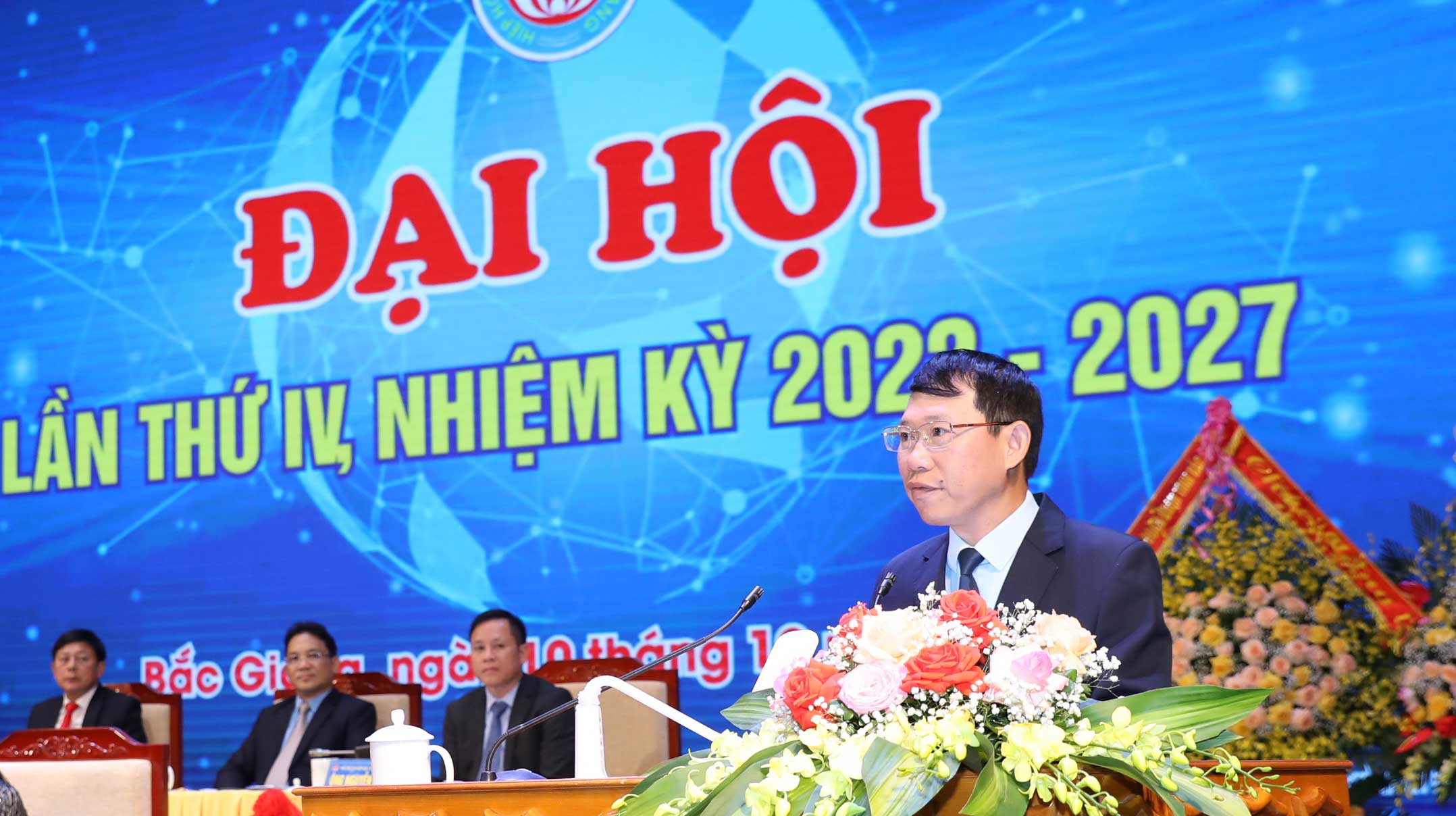 Chủ tịch UBND tỉnh Lê Ánh Dương phát biểu tại Đại hội