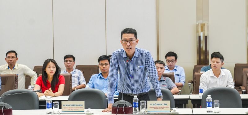 Ông Đỗ Minh Tâm - Tổng giám đốc THACO INDUSTRIES phát biểu tại buổi làm việc
