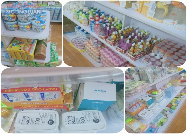 Nhiều sản phẩm không tem nhãn phụ đang bày bán công khai và bán với giá trên trời tại cửa hàng tiện ích Đồng Thảo.