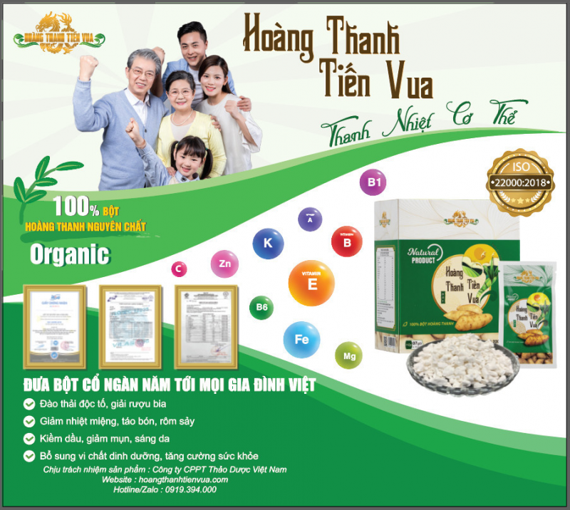 Sản phẩm Hoàng Thanh Tiến Vua: Thực phẩm tốt cho sức khỏe