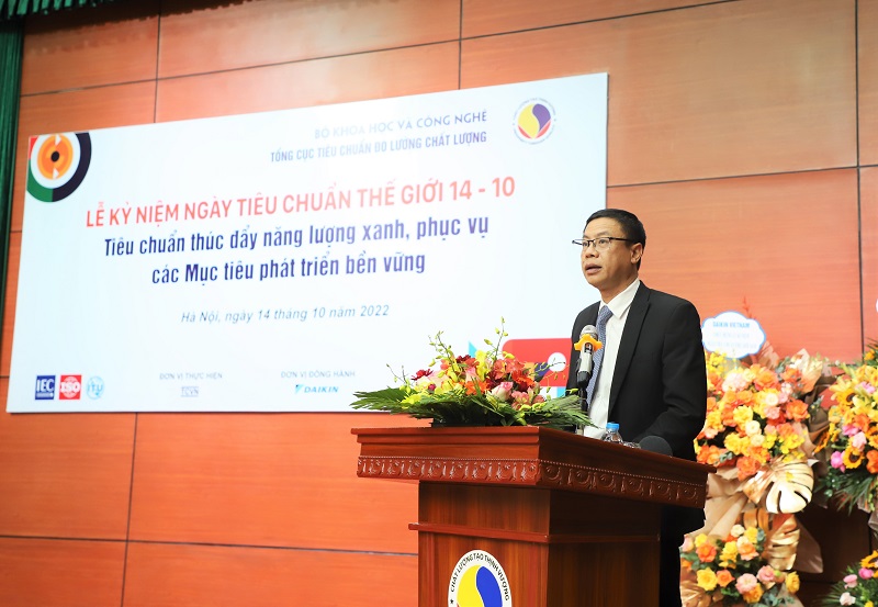 ông Lê Xuân Định - Thứ trưởng Bộ Khoa học và Công nghệ phát biểu tại Lễ Kỷ niệm