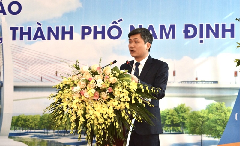 Chủ tịch UBND TP. Nam Định Phạm Duy Hưng phát biểu tại buổi lễ