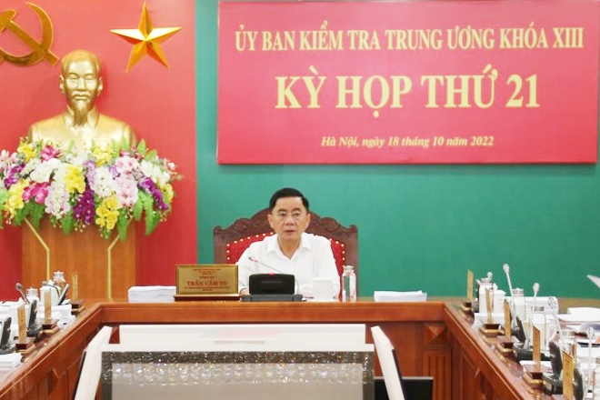 Ông Trần Cẩm Tú, Ủy viên Bộ Chính trị, Bí thư Trung ương Đảng, Chủ nhiệm Ủy ban Kiểm tra Trung ương.