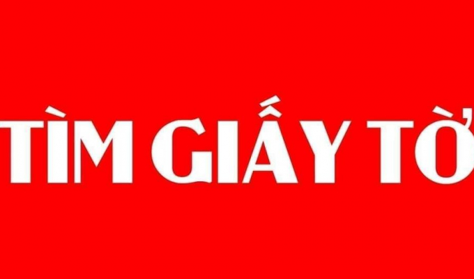 Thông báo tìm giấy tờ rơi