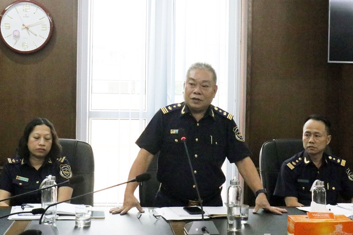 Lãnh đạo Cục Hải quan tỉnh Bắc Ninh phát biểu tại buổi giám sát