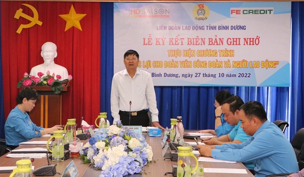Triển khai gói vay ưu đãi đến đoàn viên Công đoàn, người lao động ở Bình Dương