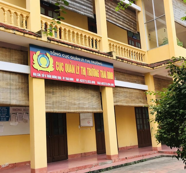 Trụ sở của Cục QLTT thành phố Thái Bình ngay tại số 9 Trần Hưng Đạo, TP. Thái Bình