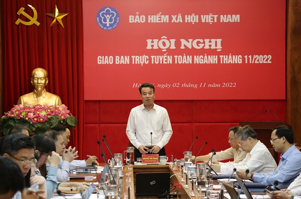 Tổng Giám đốc Bảo hiểm xã hội Việt Nam Nguyễn Thế Mạnh chủ trì Hội nghị
