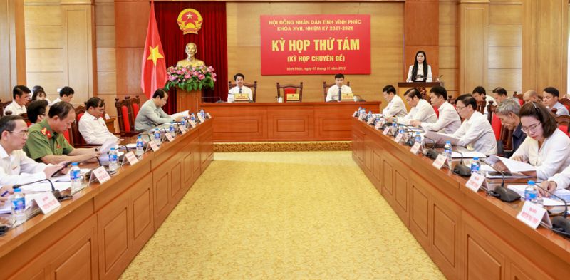 Kỳ họp thứ 8 của HĐND tỉnh Vĩnh Phúc thông qua nhiều Nghị quyết quan trọng