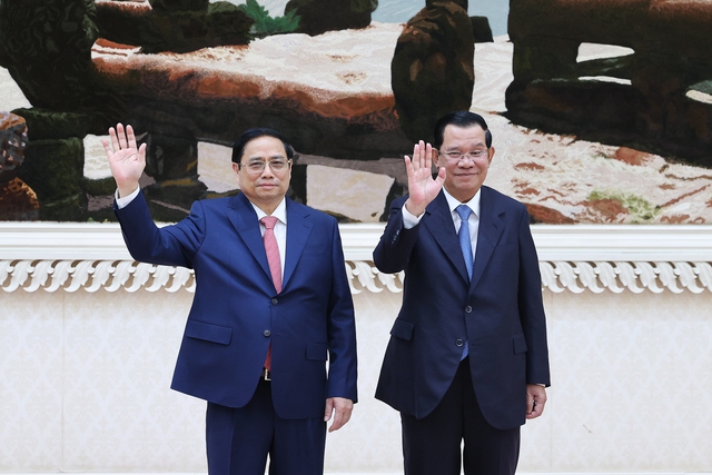Đây là chuyến thăm chính thức đầu tiên tới Vương quốc Campuchia của Thủ tướng Phạm Minh Chính và có ý nghĩa quan trọng nhiều mặt. Ảnh VGP/Nhật Bắc