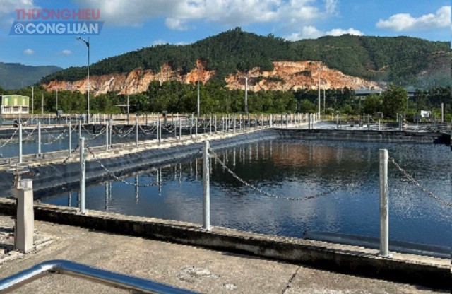 Hồ chứa xử lý nước thải, một hạng mục quan trọng của Dự án MTBV các thành phố duyên hải - Tiểu dự án TP Quy Nhơn.