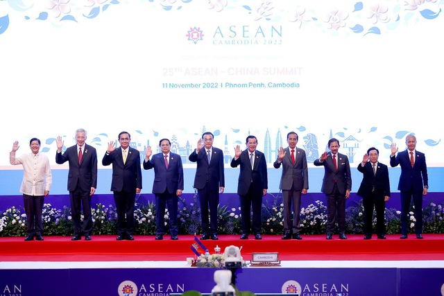 Thủ tướng Chính phủ Phạm Minh Chính tham dự Hội nghị Cấp cao ASEAN - Trung Quốc - Ảnh: VGP/Nhật Bắc