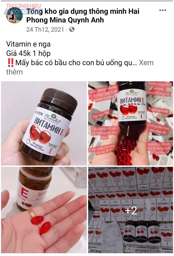 Sản phẩm vitamin E