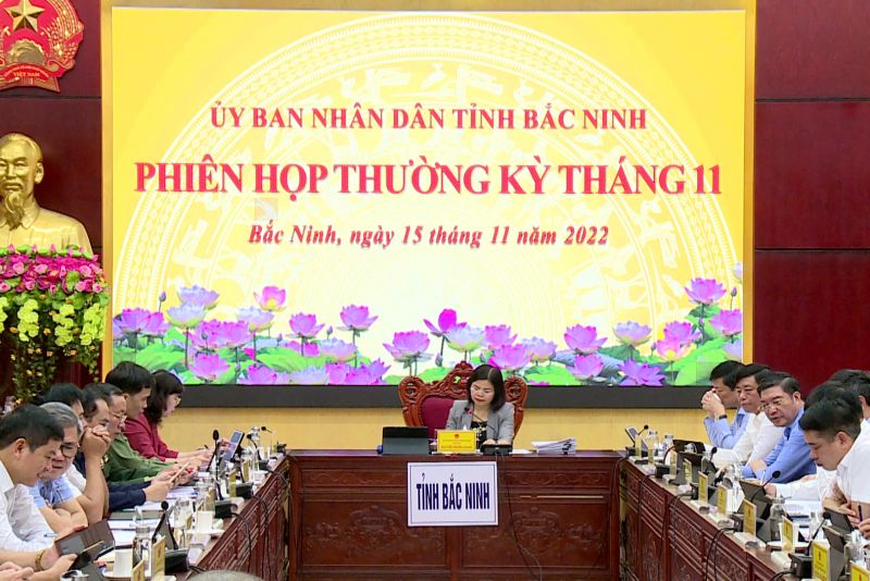Toàn cảnh phiên họp thường kỳ UBND tỉnh Bắc Ninh tháng 11/2022