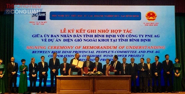 Lễ ký kết Bản ghi nhớ hợp tác giữa UBND tỉnh Bình Định và Công ty PNE AG (CHLB Đức).