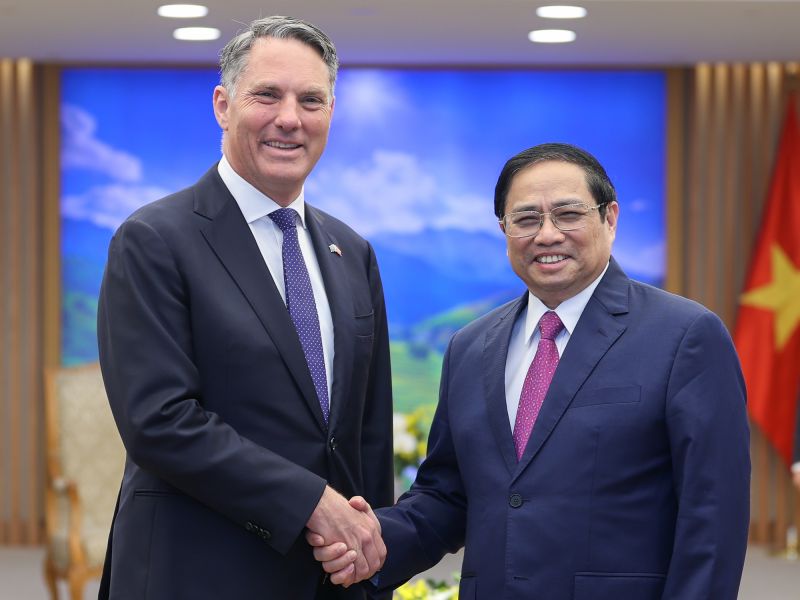 Thủ tướng Phạm Minh Chính tiếp Phó Thủ tướng, Bộ trưởng Quốc phòng Australia Richard Donald Males