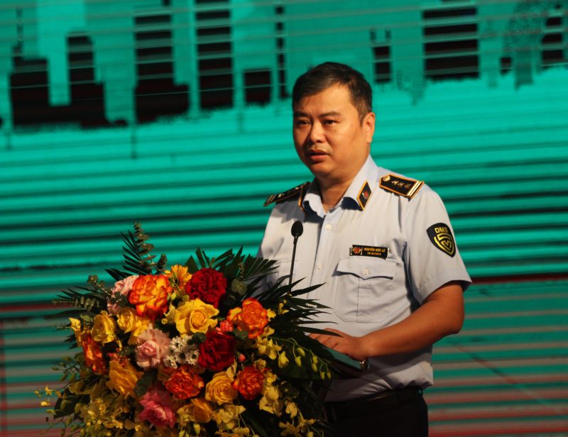 Ông Nguyễn Đức Lê, Phó Cục trưởng Cục Nghiệp vụ, Tổng cục Quản lý thị trường phát biểu tại Lễ kỷ niệm