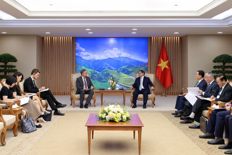 Thủ tướng Phạm Minh Chính khẳng định Việt Nam luôn coi trọng quan hệ hữu nghị và hợp tác với Đan Mạch. Ảnh VGP/Nhật Bắc