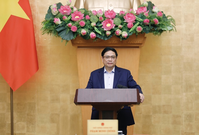 Thủ tướng Phạm Minh Chính chủ trì phiên họp Chính phủ thường kỳ tháng 11, thảo luận về nhiều nội dung quan trọng. Ảnh VGP/Nhật Bắc