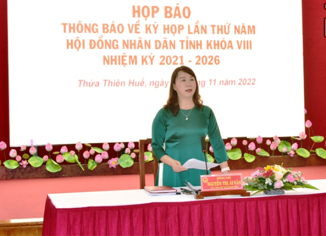 Bà Nguyễn Thị Ái Vân- PCT HĐND tỉnh Thừa Thiên Huế