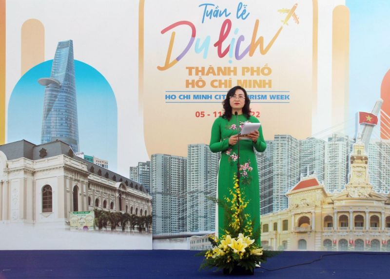 Bà Phan Thị Thắng phát biểu tại lễ phát động.