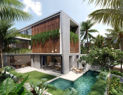 Biệt thự Villa A với bể bơi riêng và hệ cảnh quan nhiệt đới
