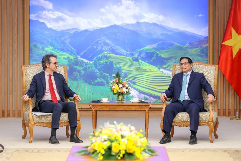Thủ tướng nhấn mạnh Việt Nam luôn coi trọng phát triển quan hệ đối tác và hợp tác toàn diện với EU và các nước thành viên. Ảnh VGP/Nhật Bắc