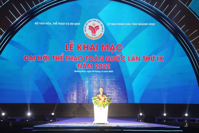 Ông Cao Tường Huy, Quyền Chủ tịch UBND tỉnh Quảng Ninh phát biểu chào mừng Đại hội