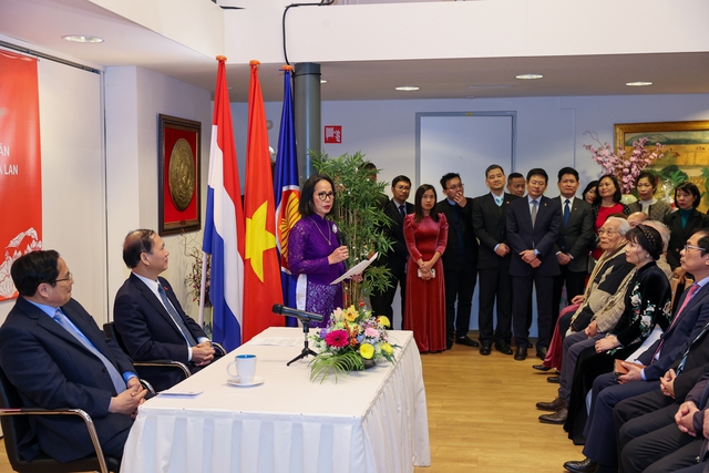 Bà Ngô Bích Ngọc, Phó Chủ tịch Hội người Việt Nam tại Hà Lan cho rằng Việt Nam và Hà Lan cách xa nhau về địa lý nhưng luôn có tình cảm cho nhau - Ảnh: VGP/Nhật Bắc