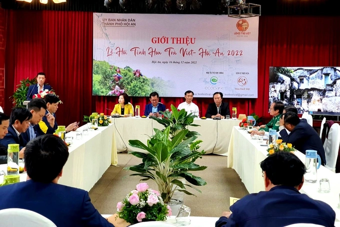 TP Hội An thông tin về lễ hội trà Việt sắp diễn ra (Ảnh: Công Bính).