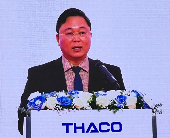 Chủ tịch UBND tỉnh Quảng Nam Lê Trí Thanh phát biểu tại lễ công bố thành lập THACO INDUSTRIES ngày 17/12.