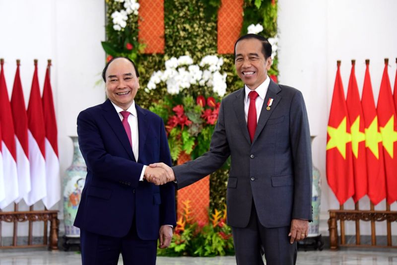 Chủ tịch nước Nguyễn Xuân Phúc và Tổng thống Indonesia.