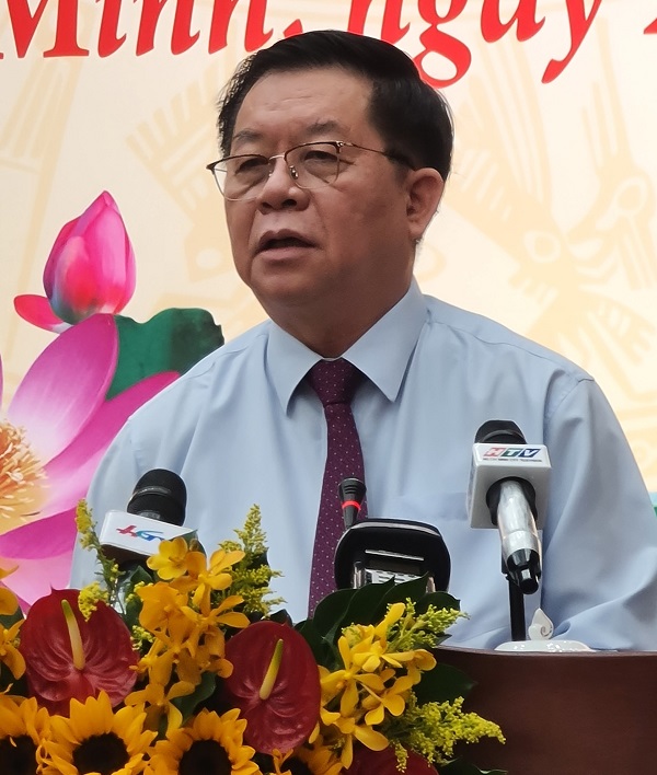 Bí thư Trung ương Đảng, Trưởng Ban Tuyên giáo Trung ương Nguyễn Trọng Nghĩa phát biểu tại Hội nghị