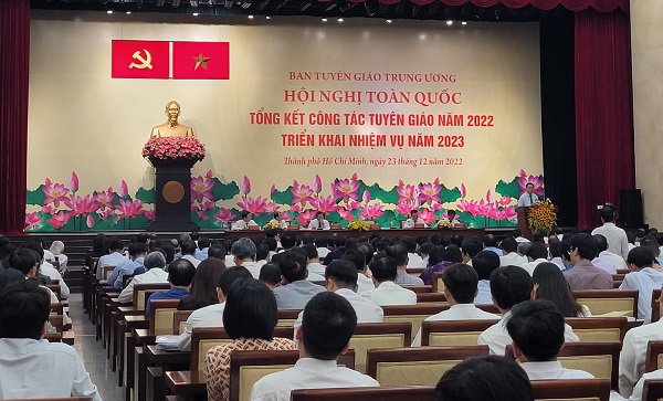 Toàn cảnh Hội nghị toàn quốc Tổng kế công tác Tuyên giáo năm 2022, triển khai nhiệm vụ năm 2023