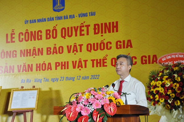 Ông Đặng Minh Thông Phó Chủ tịch UBND tỉnh phát biểu tại buổi lễ