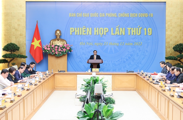 Các đại biểu tham dự phiên họp tại điểm cầu trụ sở Chính phủ. Ảnh VGP/Nhật Bắc