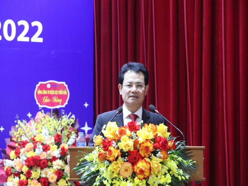Ông Nguyễn Đức Thiện Tổng Giám đốc EVNNPC phát biểu chỉ đạo tại Hội nghị
