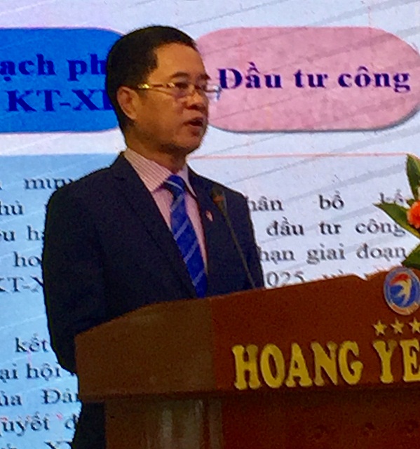 Ông Nguyễn Thành Hải trình bày Báo cáo “Tình hình thực hiện nhiệm vụ năm 2022 và nhiệm vụ trọng tâm năm 2023 của ngành KH&ĐT Bình Định”. Ông Nguyễn Thành Hải trình bày Báo cáo “Tình hình thực hiện nhiệm vụ năm 2022 và nhiệm vụ trọng tâm năm 2023 của ngành KH&ĐT Bình Định”.